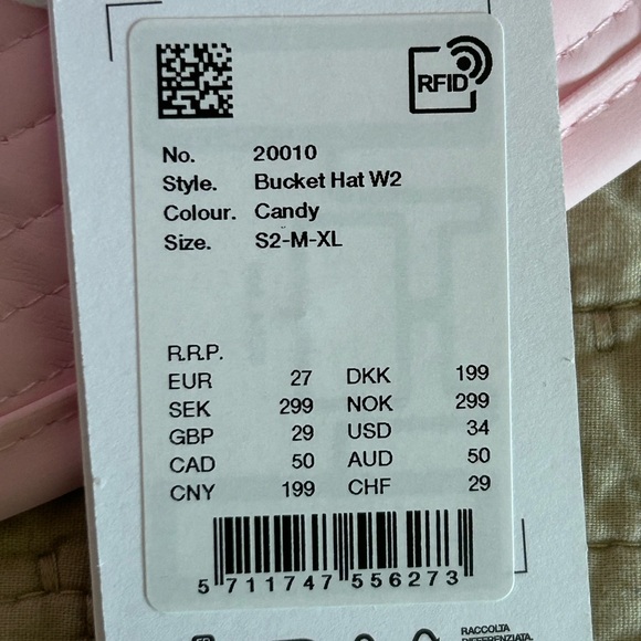 RAINS Bucket Hat Candy Pink NWT Size One Size - Picture 6 of 9